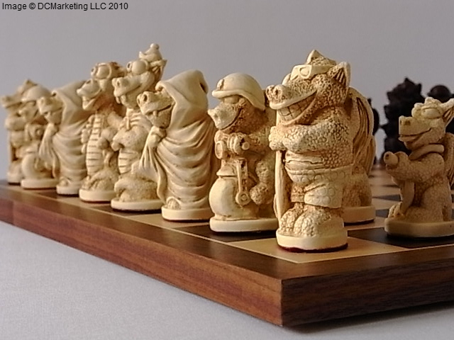 Fun Dragon Plain Theme Chess Set